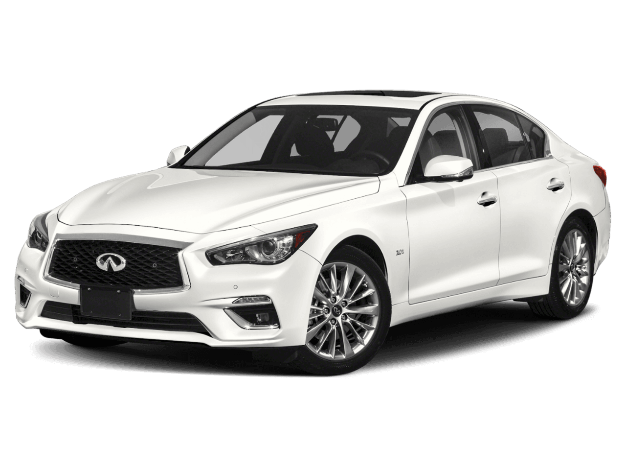 2018 INFINITI Q50 2.0t LUXE - Front 3/4, facing to the left