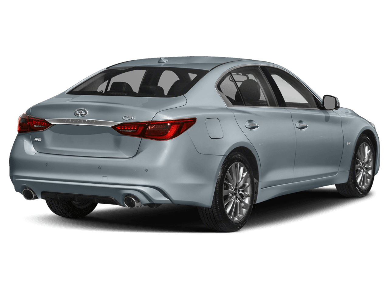 2018 INFINITI Q50 2.0t LUXE - Rear 3/4, facing to the right