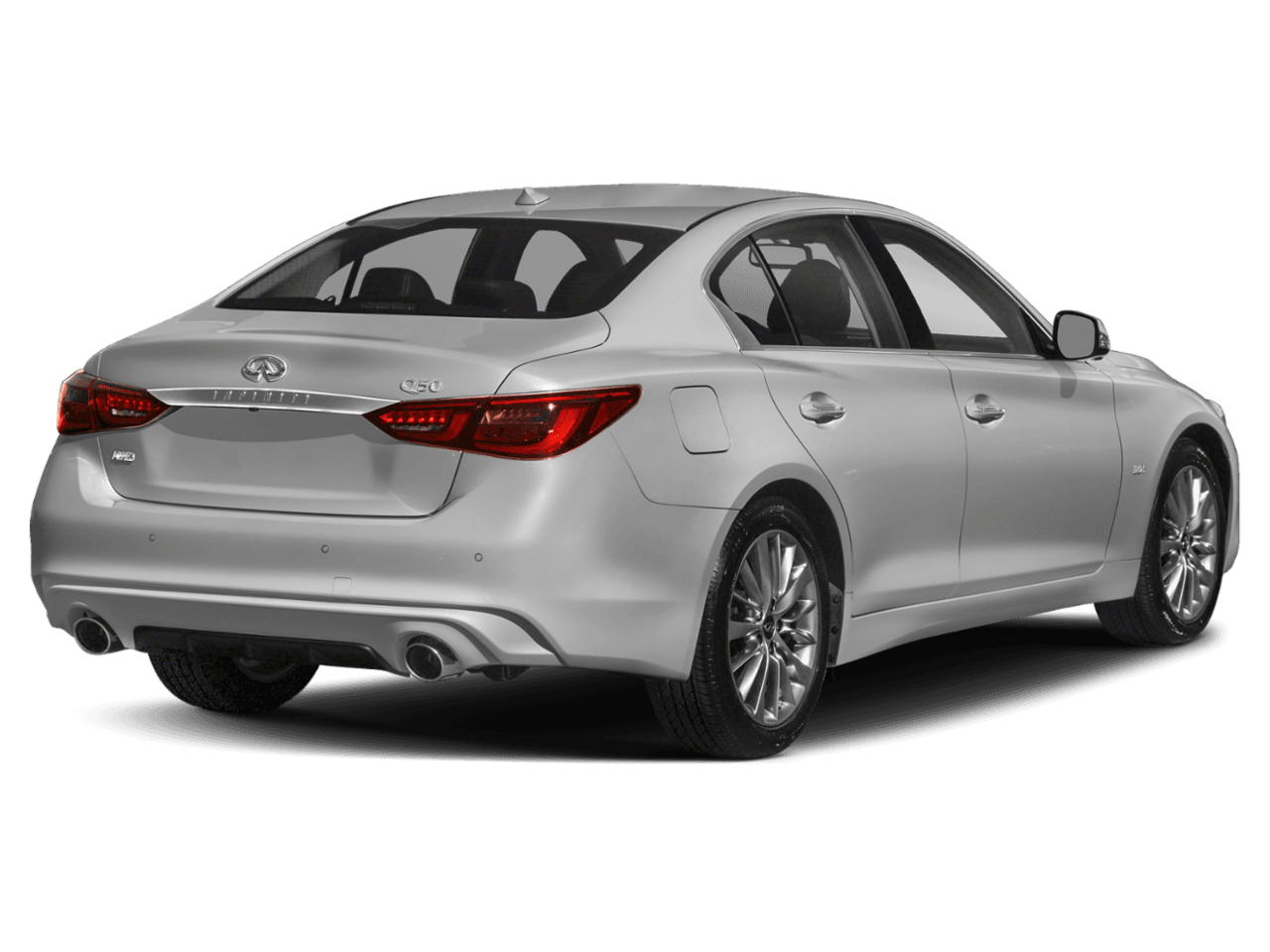 2018 INFINITI Q50 3.0t LUXE - Rear 3/4, facing to the right