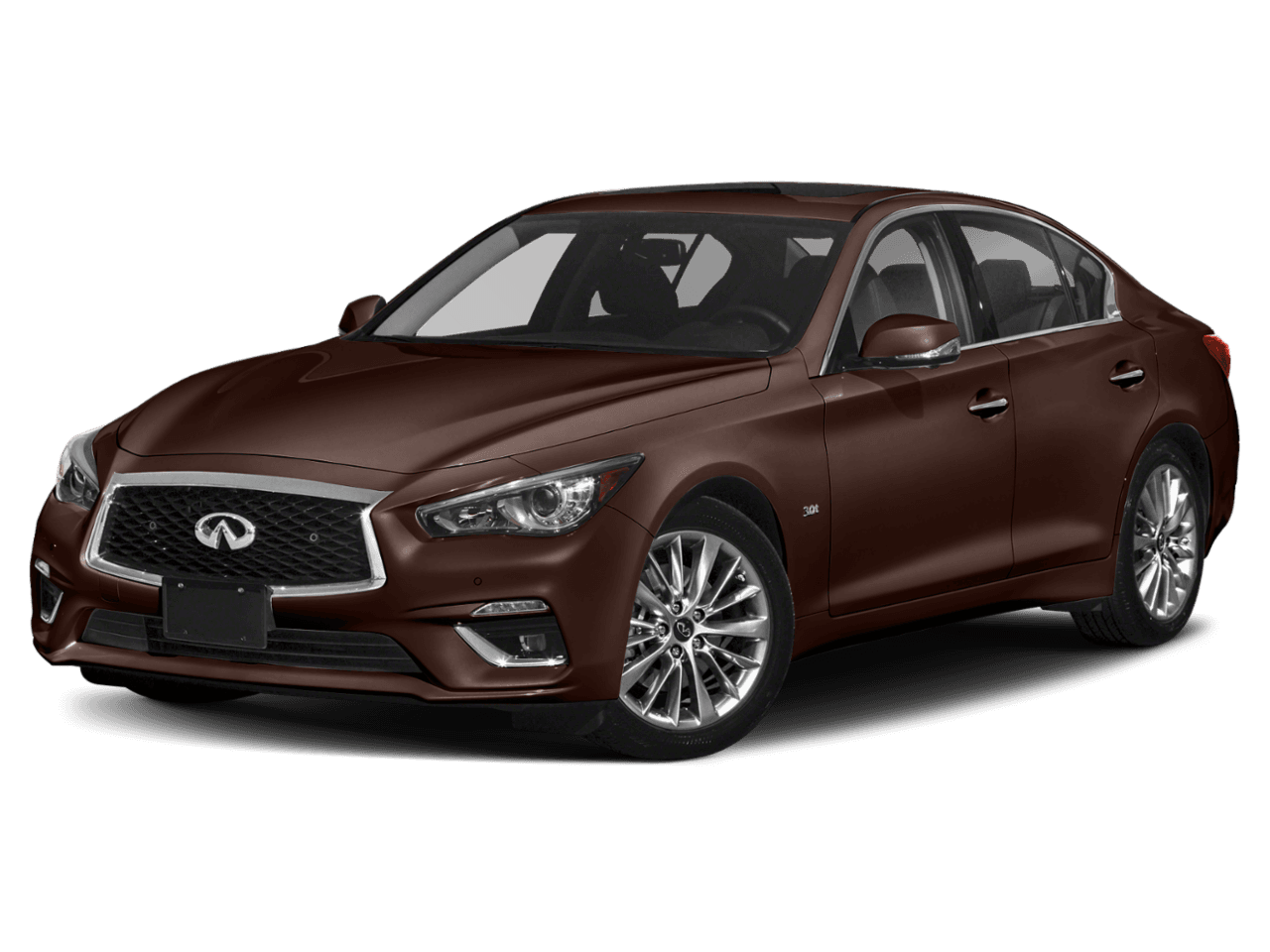 2018 INFINITI Q50 2.0t LUXE - Front 3/4, facing to the left