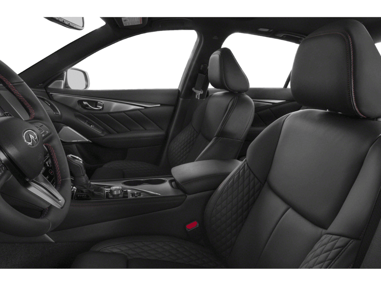 2018 INFINITI Q50 RED SPORT 400 - Interior Driver's Side with Door Open, Front Seat Feature