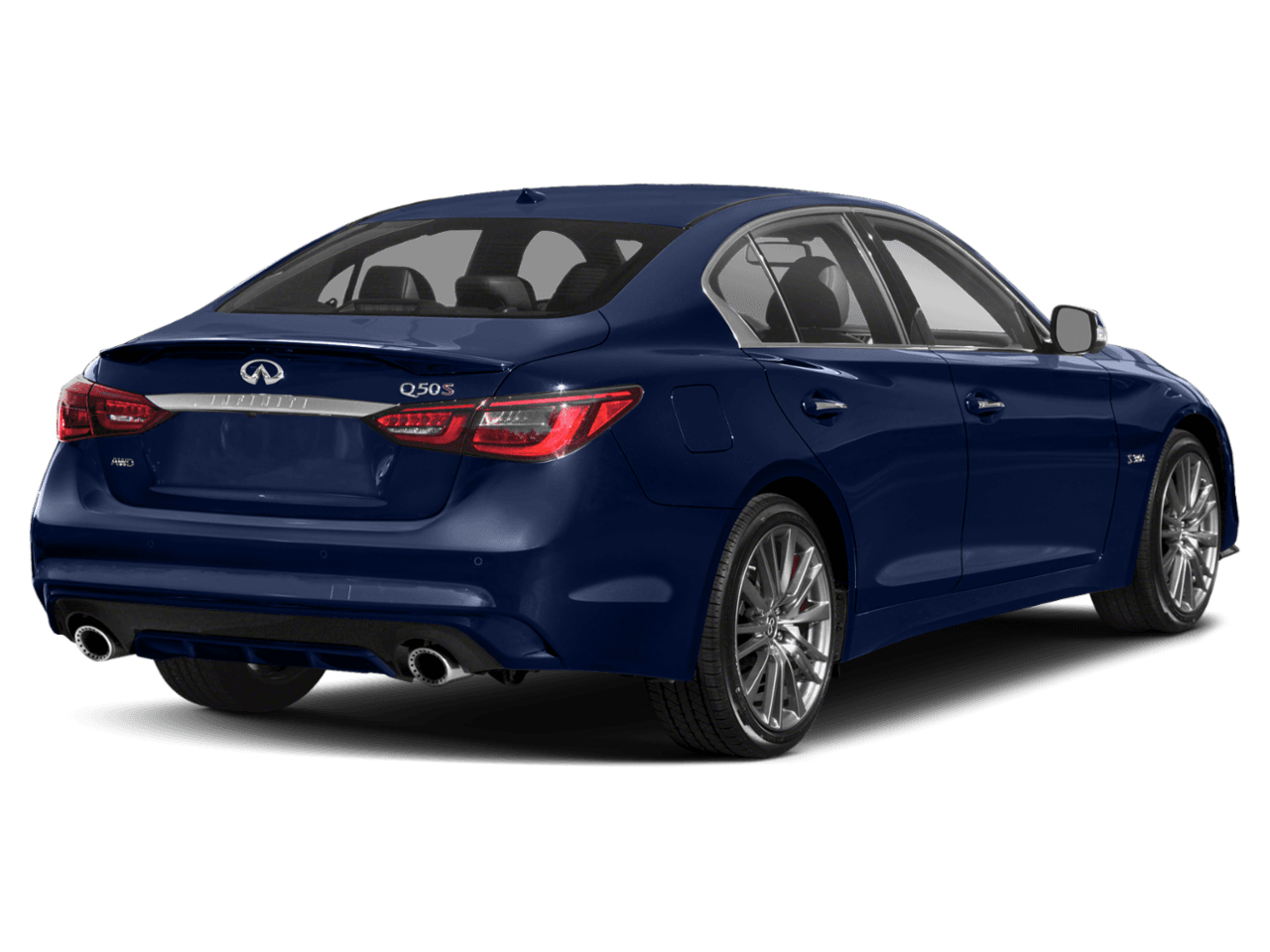 2018 INFINITI Q50 RED SPORT 400 - Rear 3/4, facing to the right