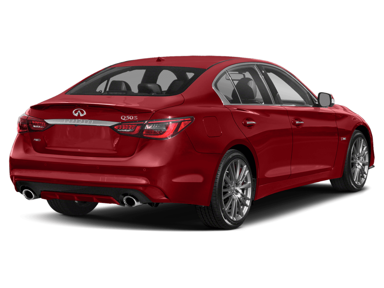 2018 INFINITI Q50 RED SPORT 400 - Rear 3/4, facing to the right