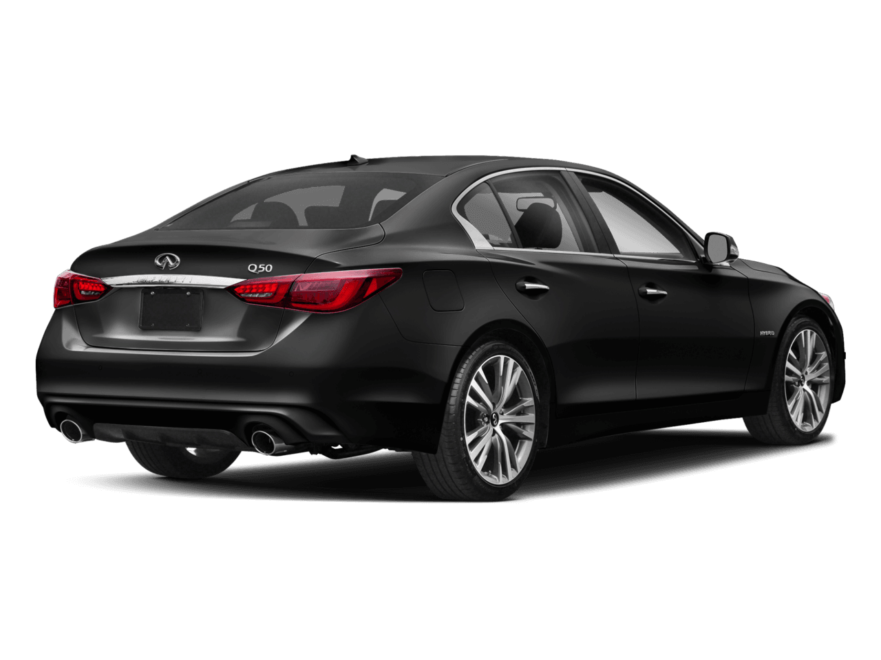 2018 INFINITI Q50 Hybrid LUXE - Rear 3/4, facing to the right