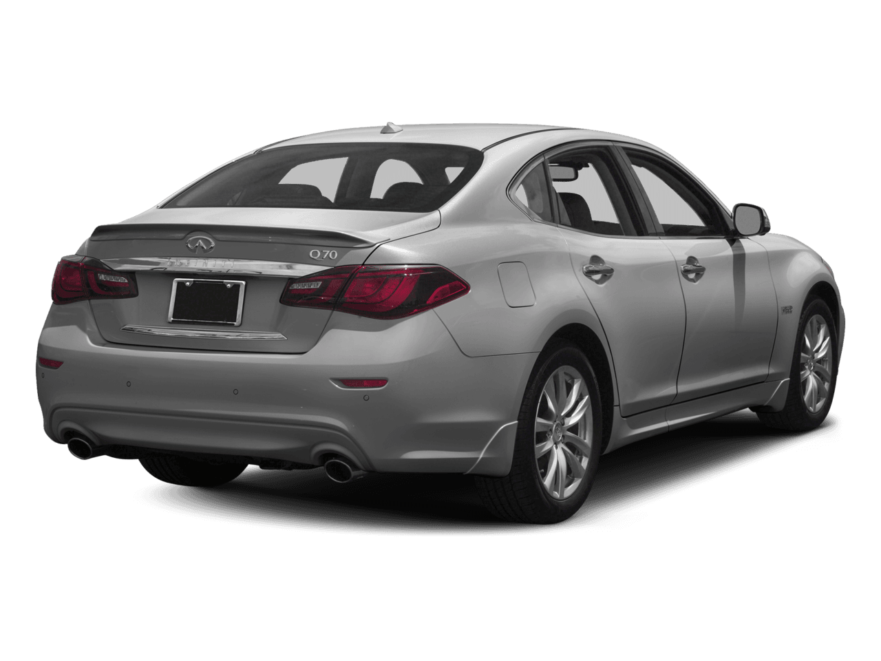 2018 INFINITI Q70 Hybrid LUXE - Rear 3/4, facing to the right