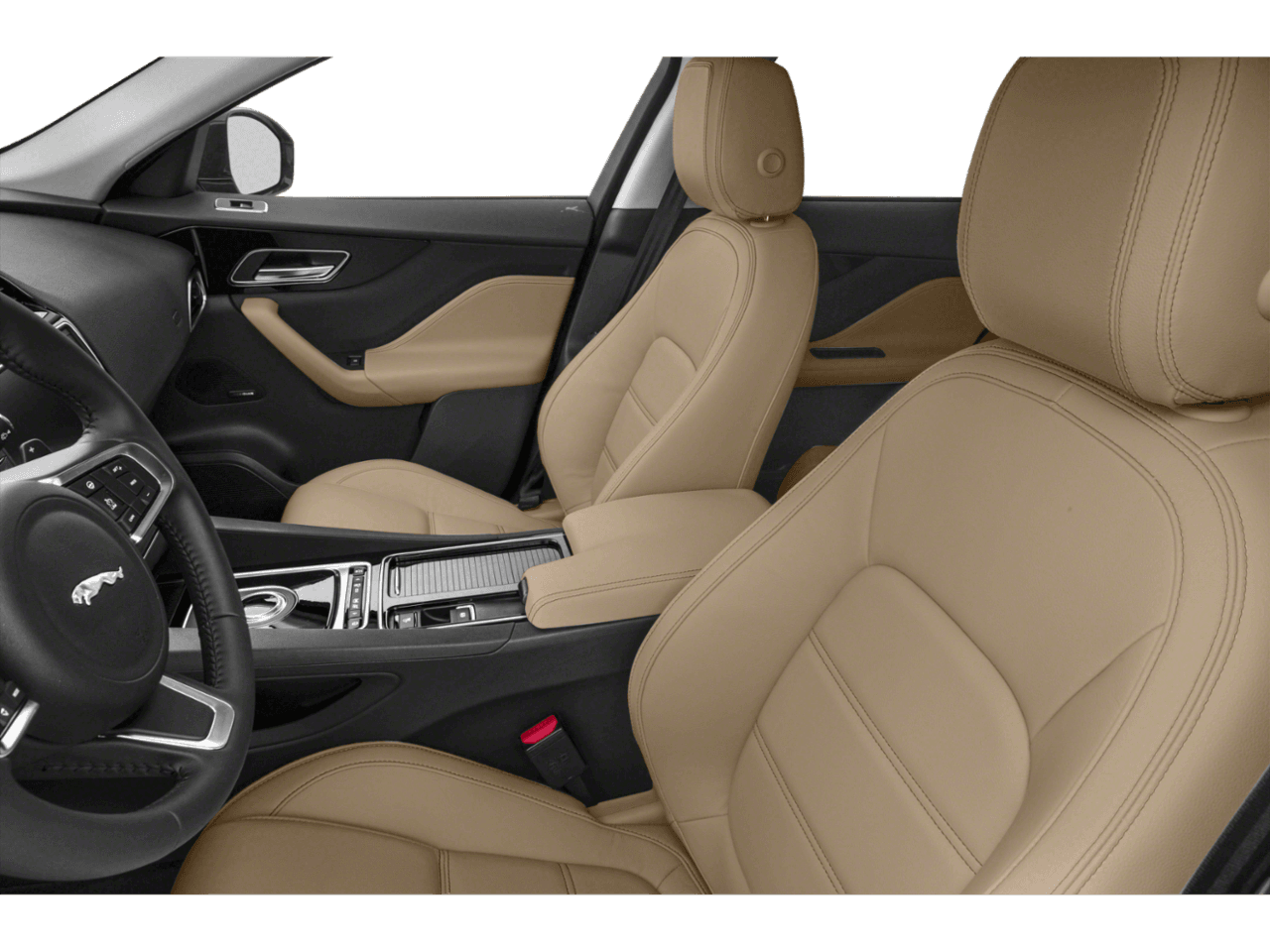 2018 Jaguar F-PACE 25t - Interior Driver's Side with Door Open, Front Seat Feature