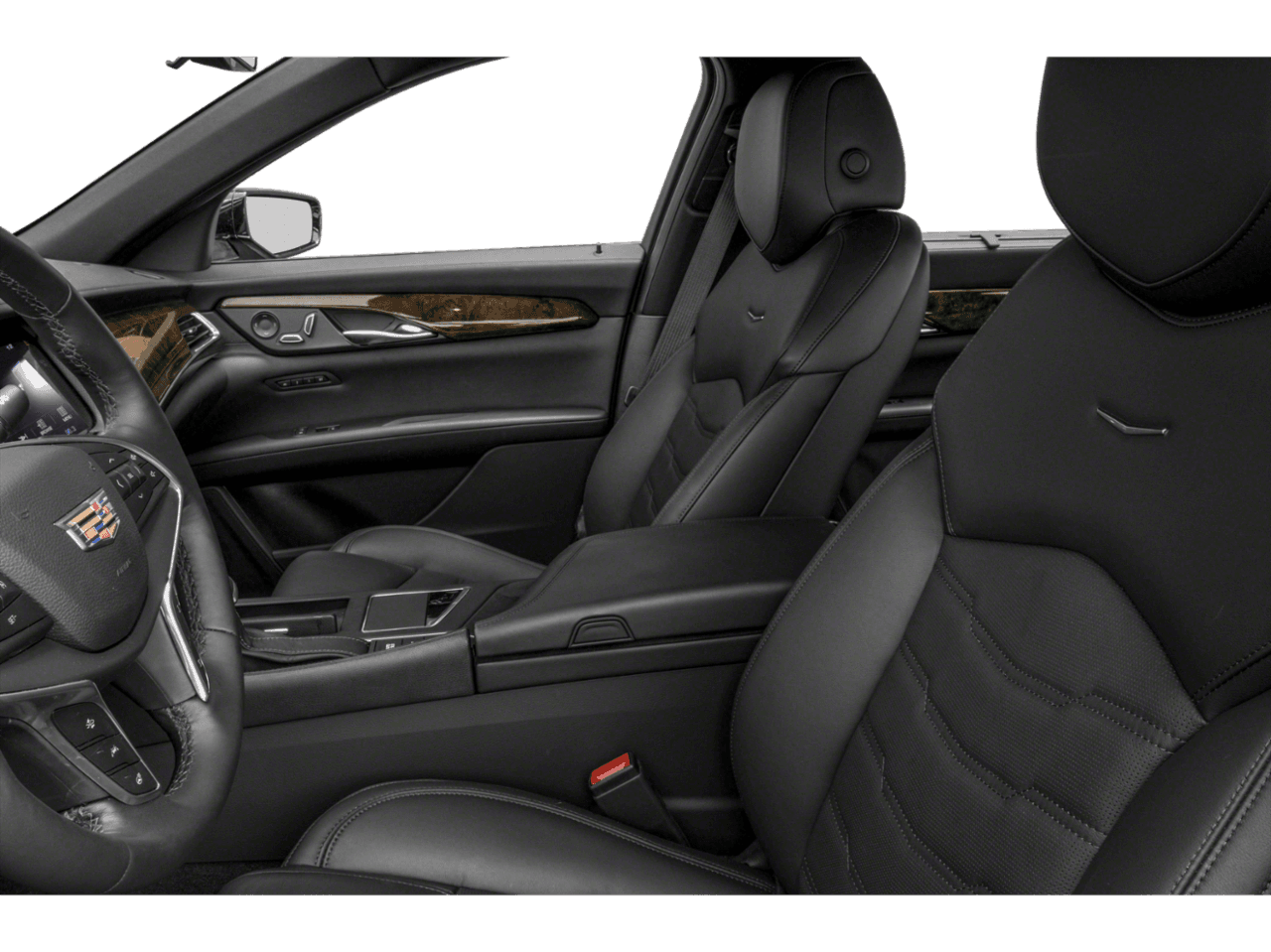 2018 Cadillac CT6 AWD - Interior Driver's Side with Door Open, Front Seat Feature