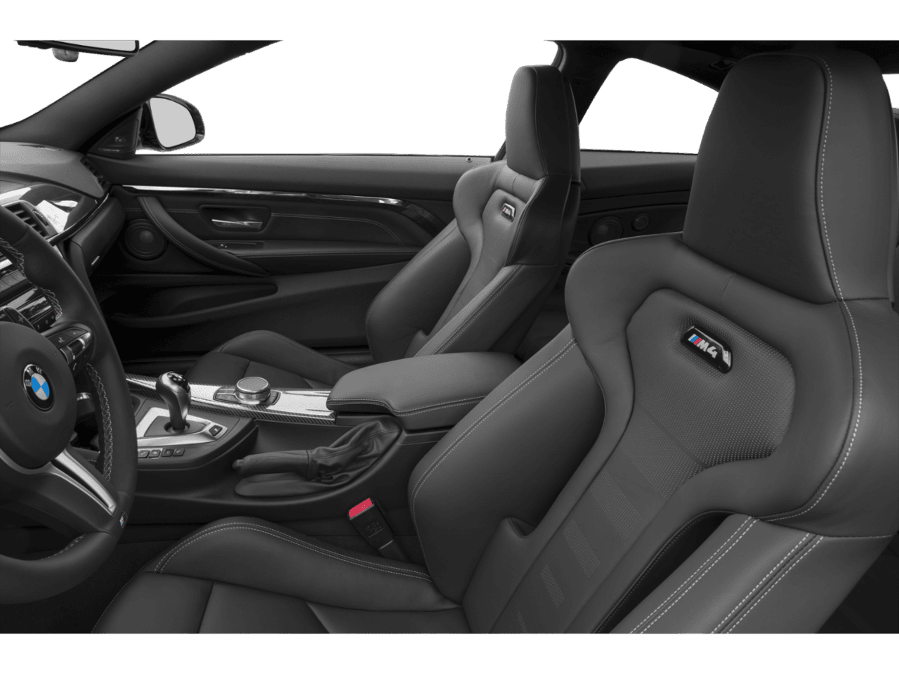 2018 BMW M4  - Interior Driver's Side with Door Open, Front Seat Feature