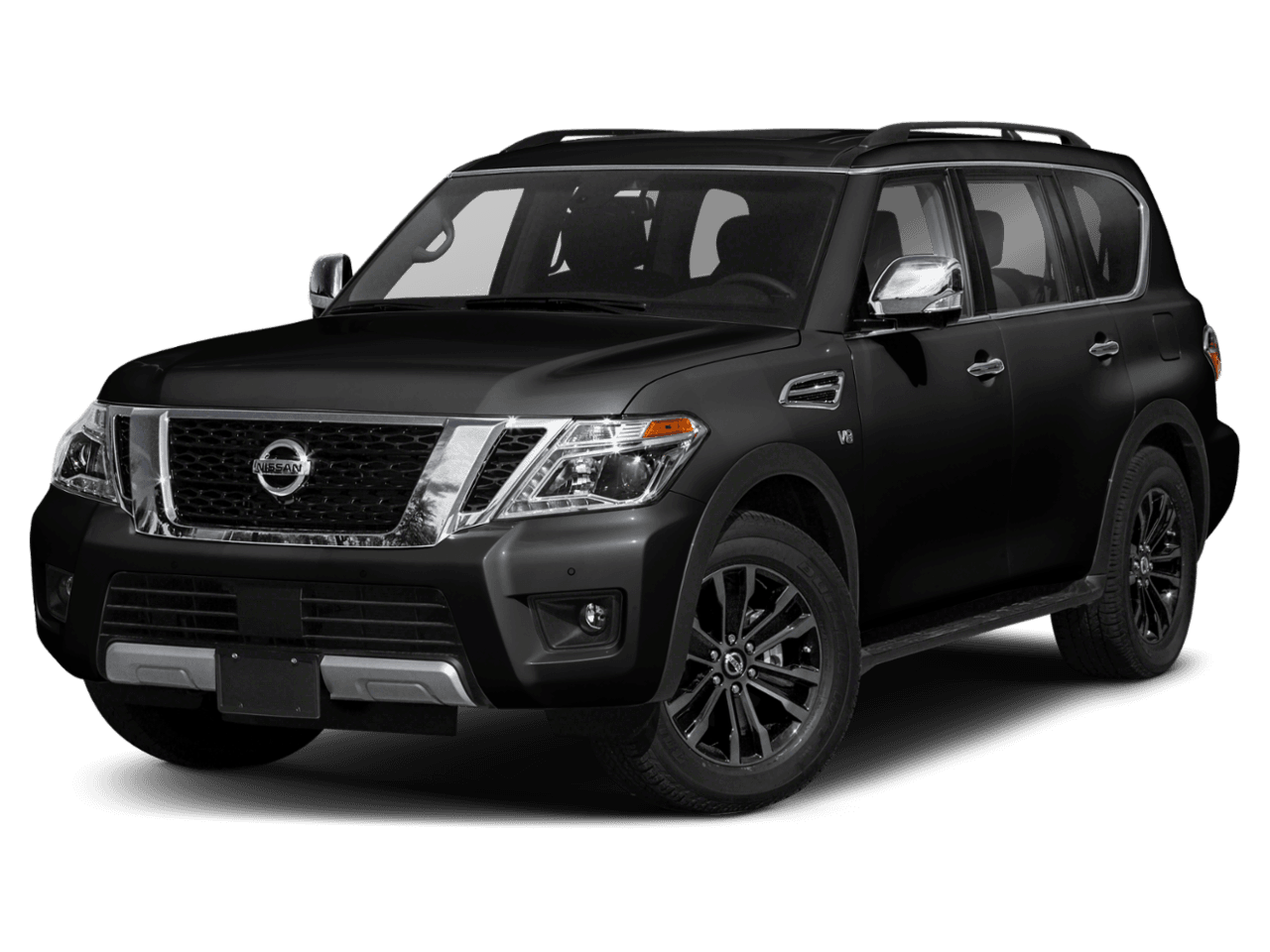 2018 Nissan Armada Platinum - Front 3/4, facing to the left