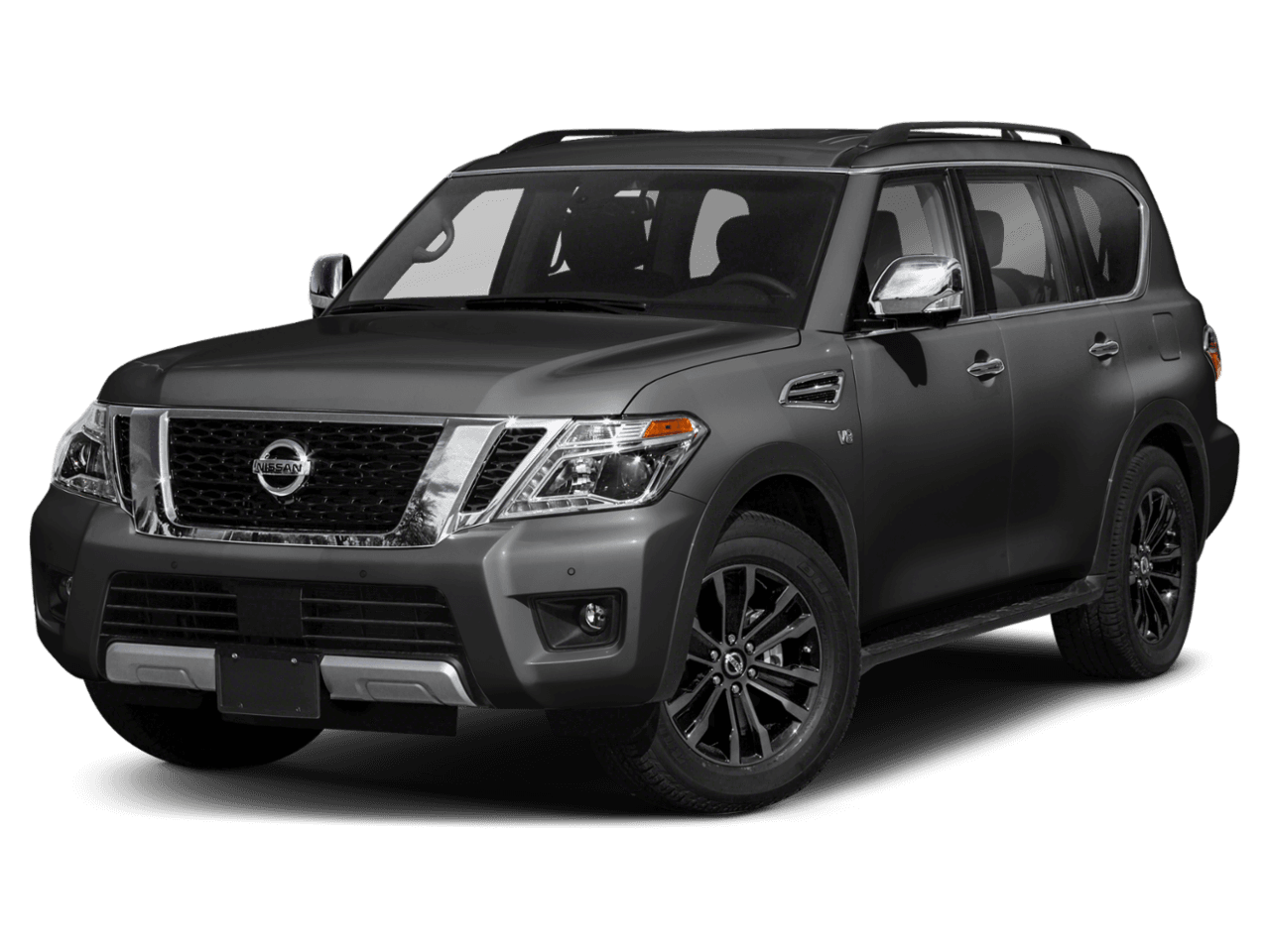 2018 Nissan Armada Platinum - Front 3/4, facing to the left