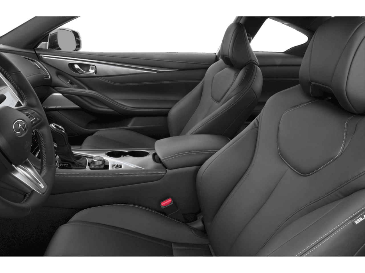 2018 INFINITI Q60 3.0t LUXE - Interior Driver's Side with Door Open, Front Seat Feature