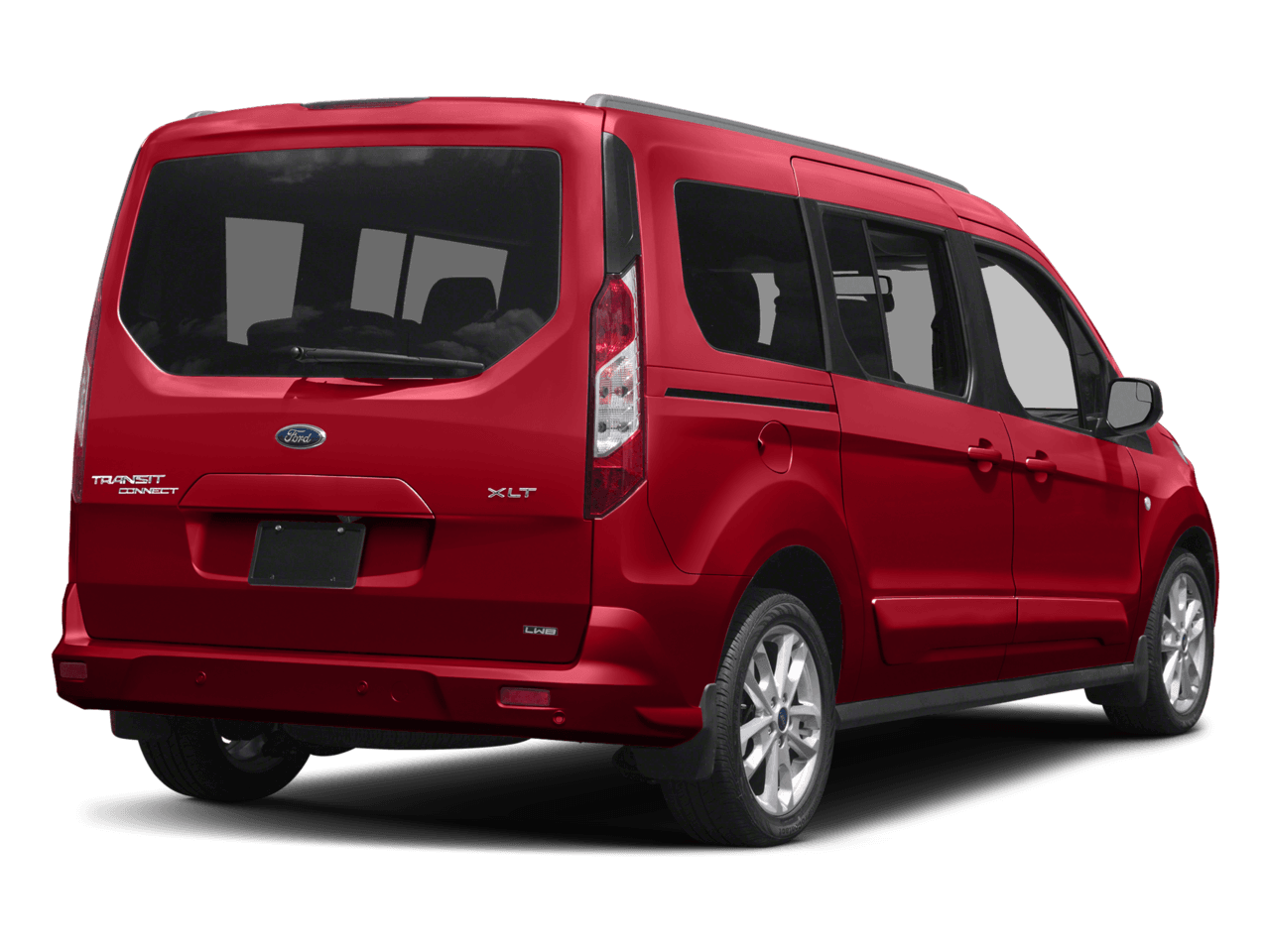 2018 Ford Transit Connect Wagon XL LWB w/Rear Symmetrical Doors - Rear 3/4, facing to the right