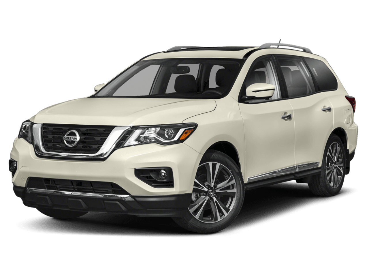 2018 Nissan Pathfinder Platinum - Front 3/4, facing to the left