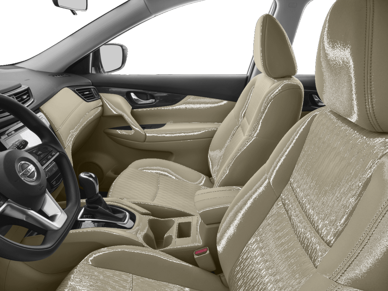 2018 Nissan Rogue SV - Interior Driver's Side with Door Open, Front Seat Feature