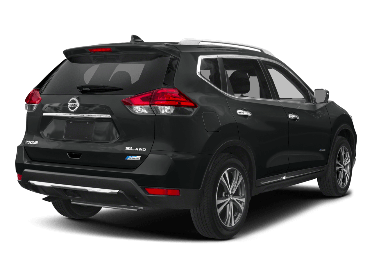 2018 Nissan Rogue SV Hybrid - Rear 3/4, facing to the right