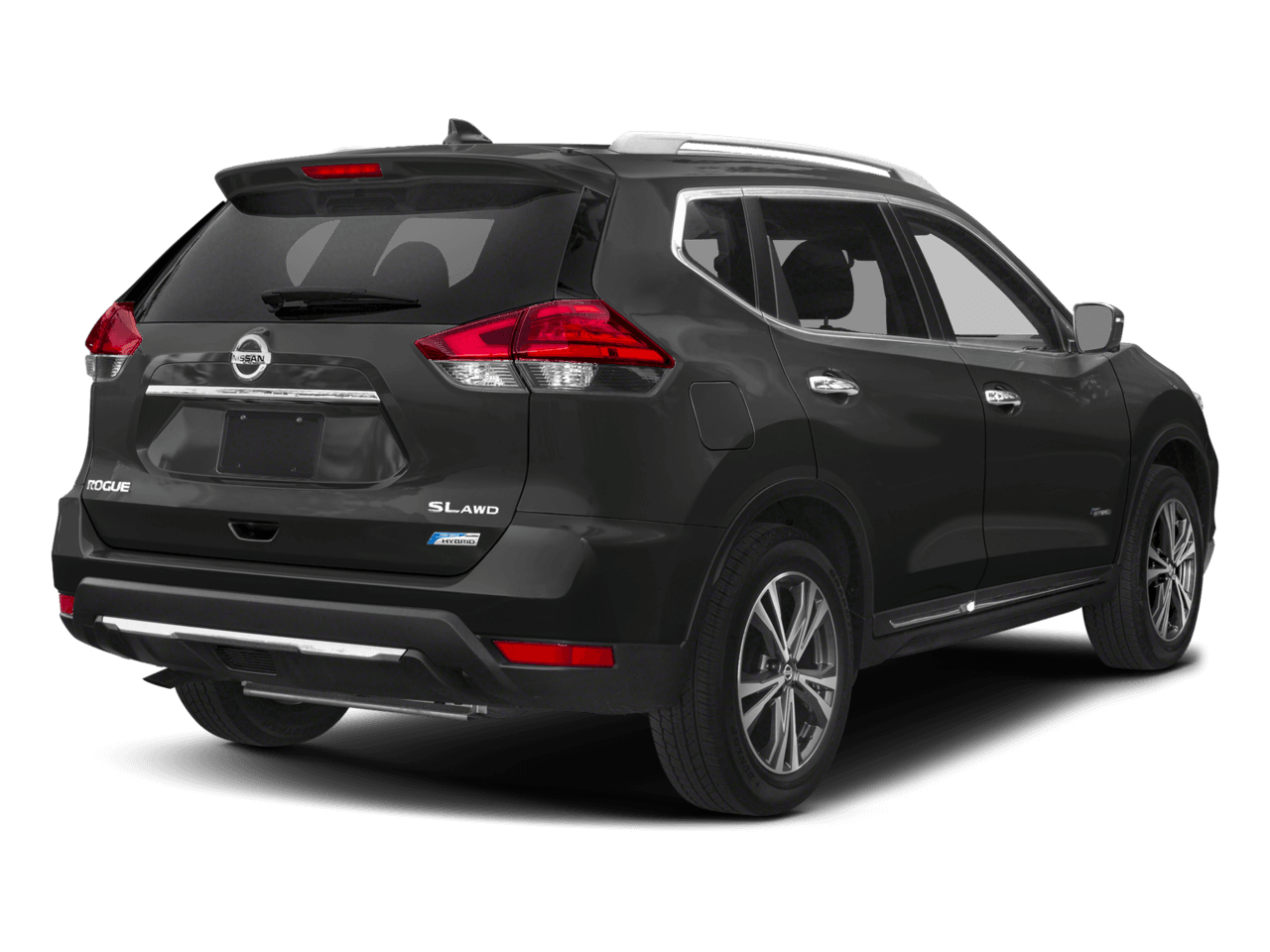 2018 Nissan Rogue SV Hybrid - Rear 3/4, facing to the right