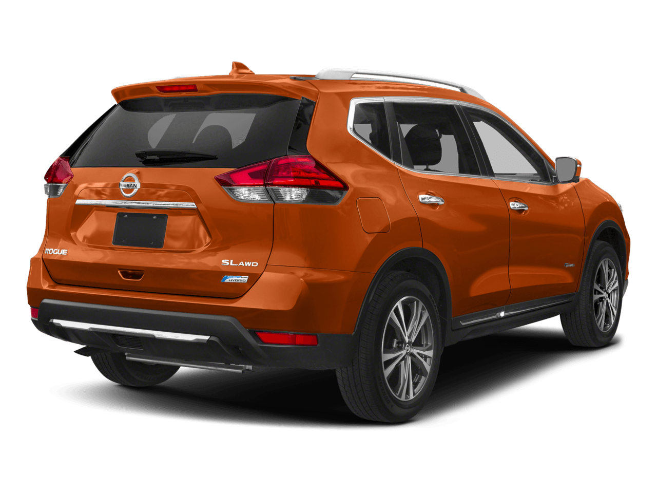2018 Nissan Rogue SV Hybrid - Rear 3/4, facing to the right