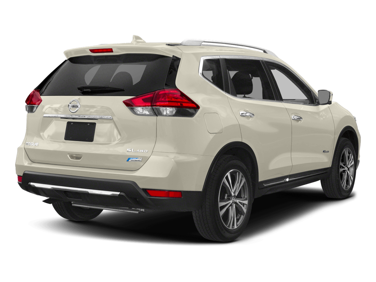 2018 Nissan Rogue SV Hybrid - Rear 3/4, facing to the right