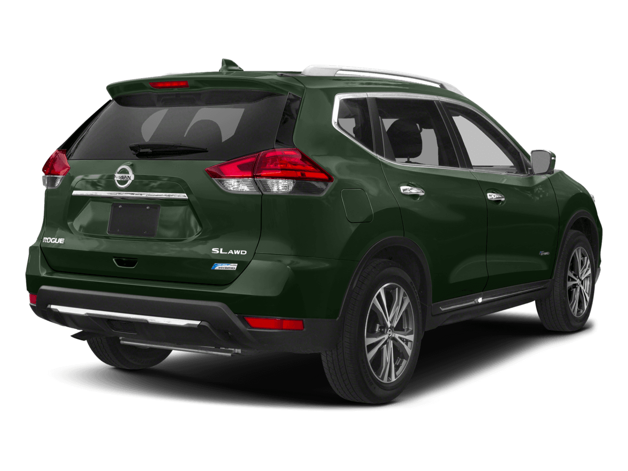 2018 Nissan Rogue SV Hybrid - Rear 3/4, facing to the right