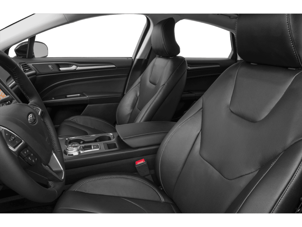 2018 Ford Fusion Titanium FWD - Interior Driver's Side with Door Open, Front Seat Feature