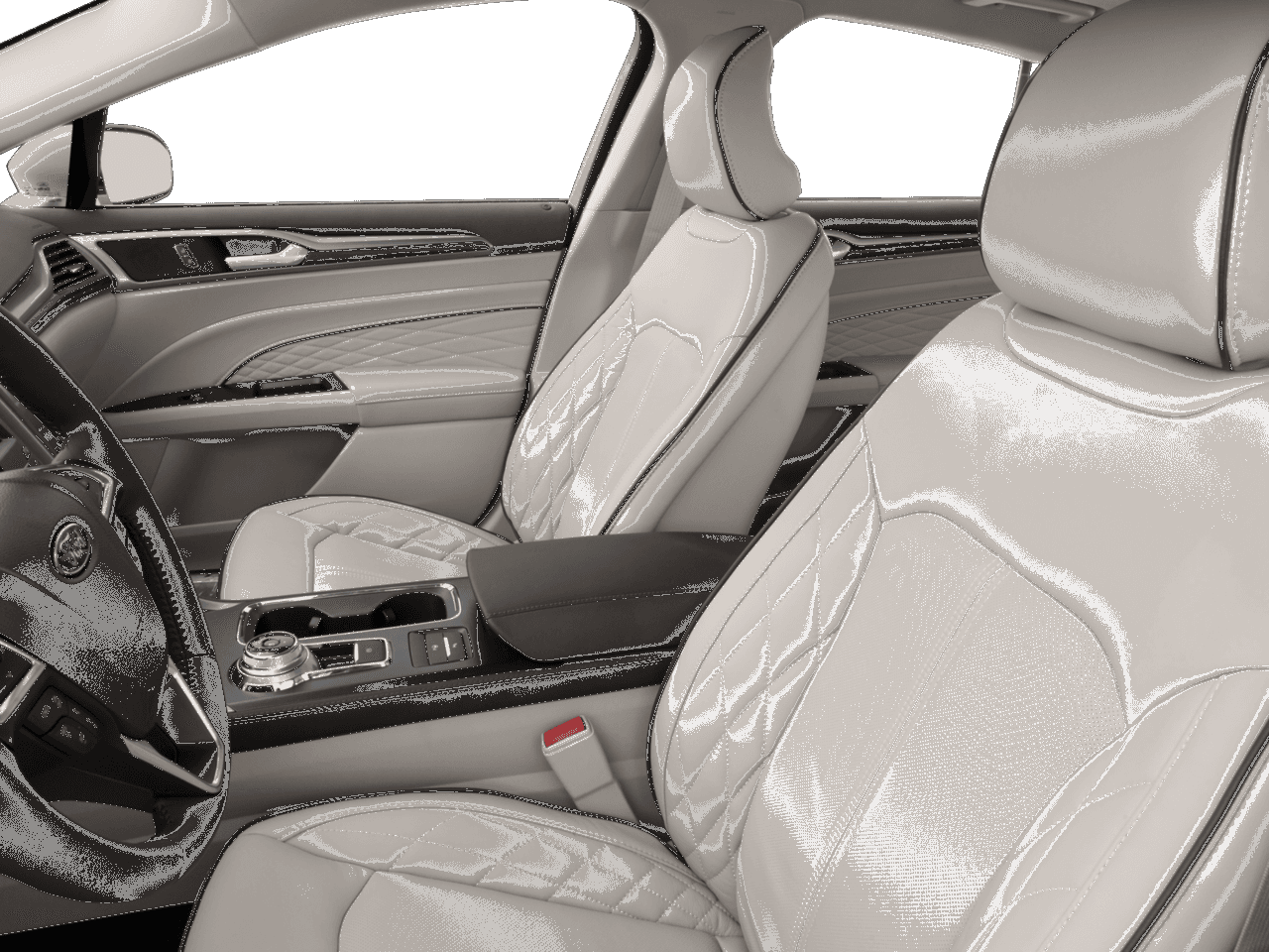 2018 Ford Fusion Platinum FWD - Interior Driver's Side with Door Open, Front Seat Feature