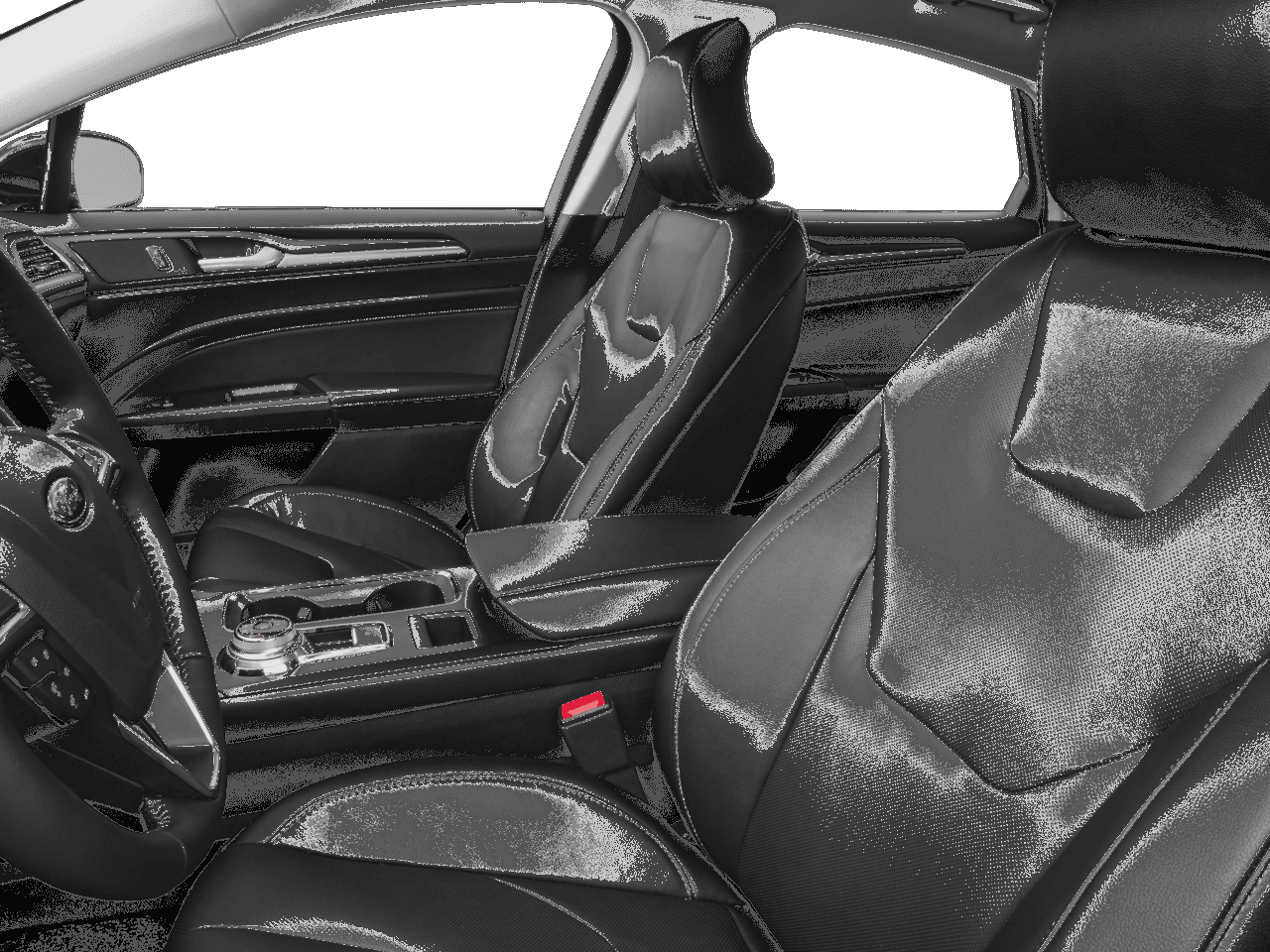 2018 Ford Fusion Titanium AWD - Interior Driver's Side with Door Open, Front Seat Feature