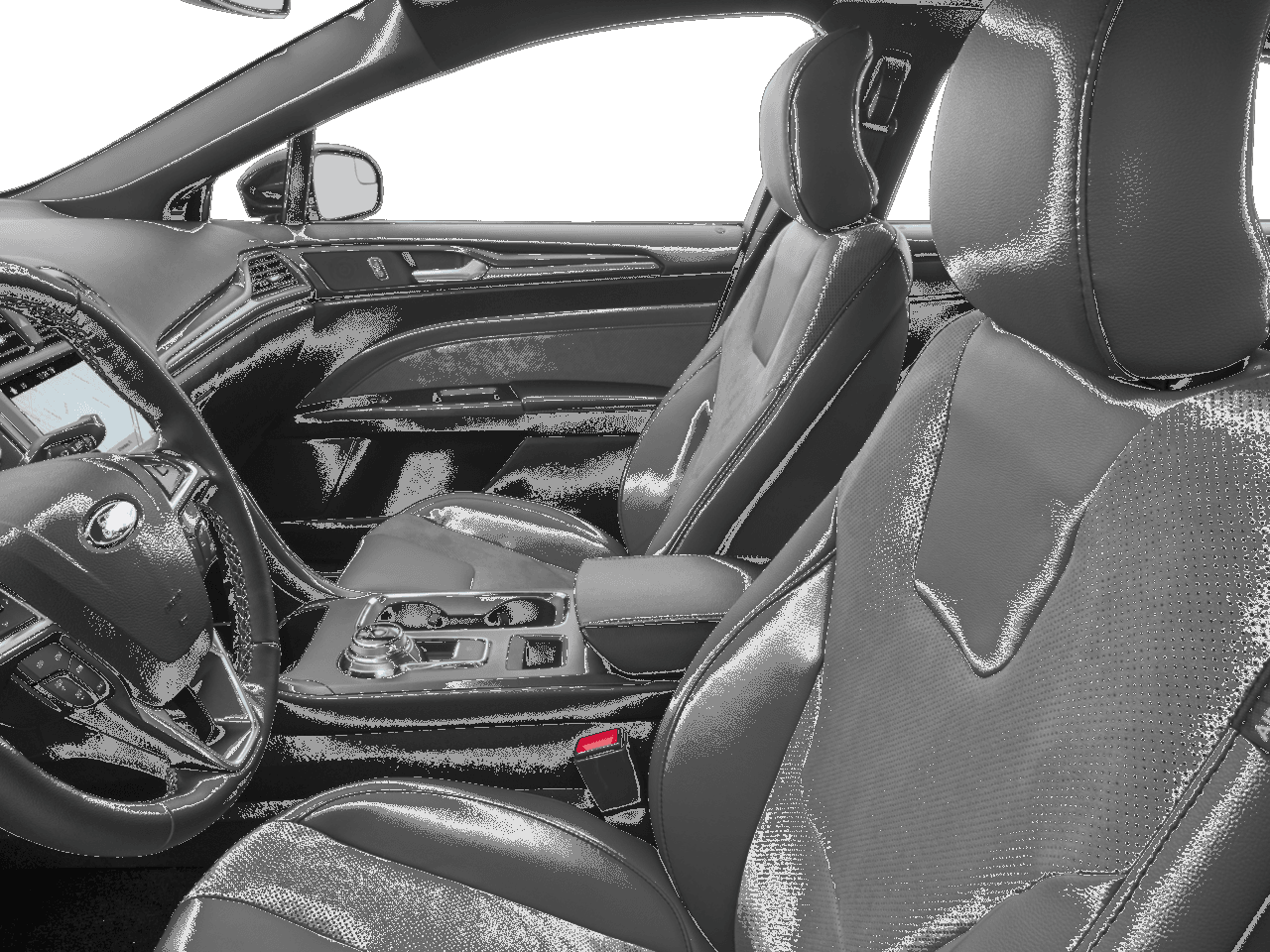 2018 Ford Fusion Sport AWD - Interior Driver's Side with Door Open, Front Seat Feature