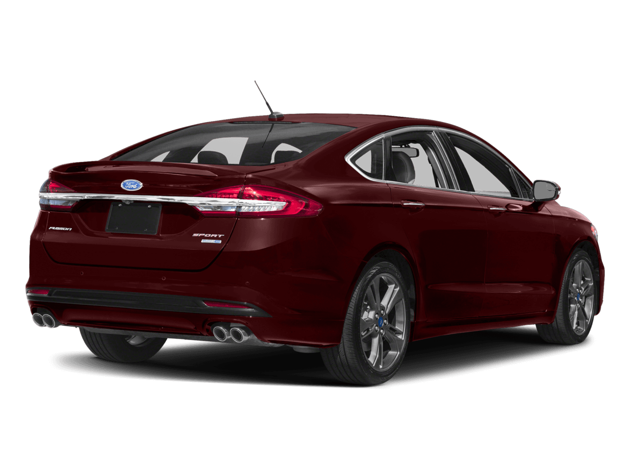 2018 Ford Fusion Sport AWD - Rear 3/4, facing to the right