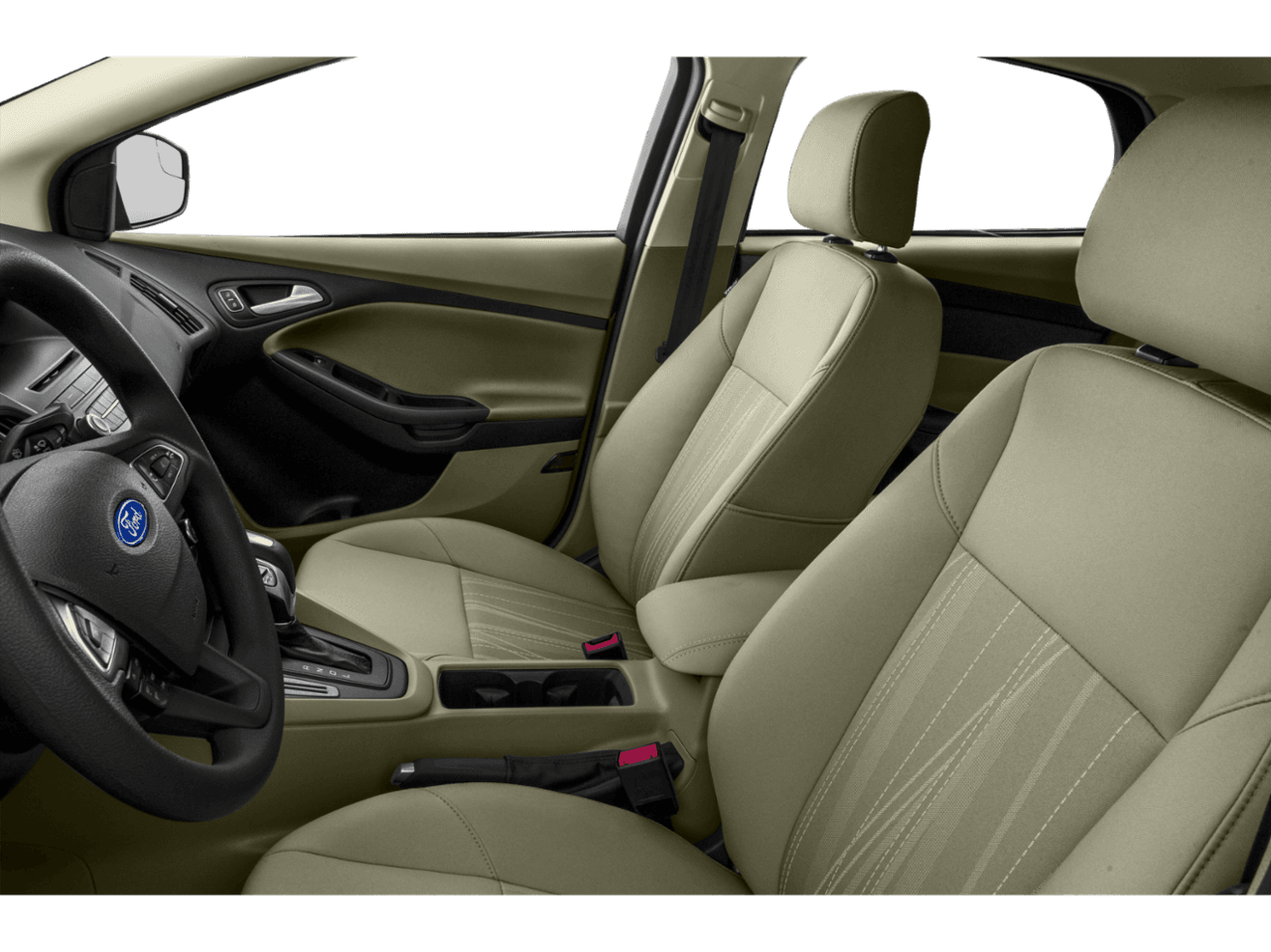 2018 Ford Focus S Sedan - Interior Driver's Side with Door Open, Front Seat Feature