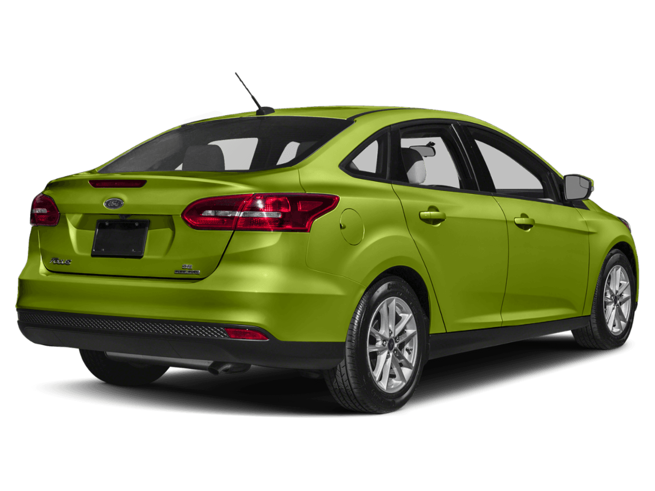 2018 Ford Focus SEL Sedan - Rear 3/4, facing to the right