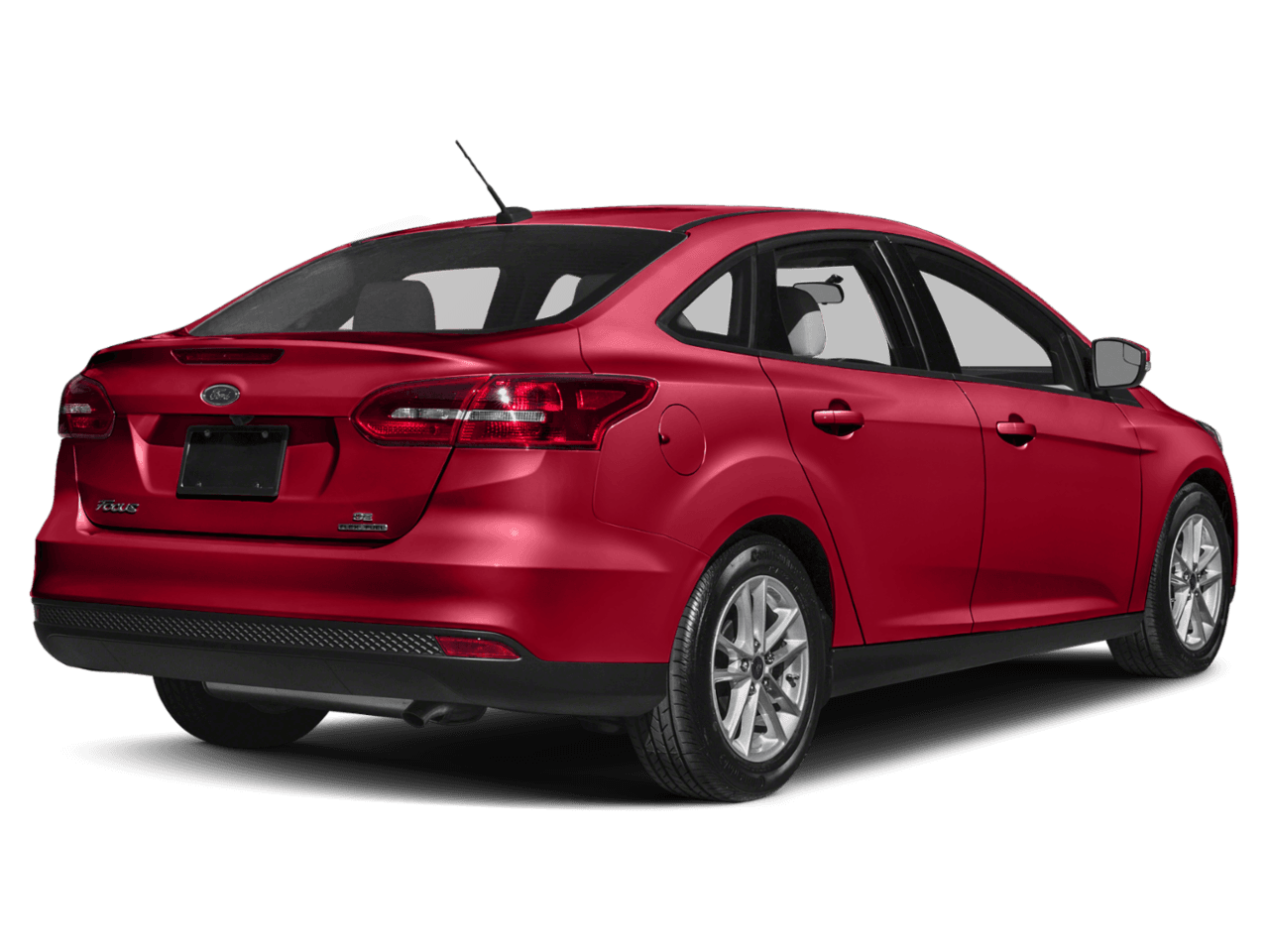 2018 Ford Focus SEL Sedan - Rear 3/4, facing to the right