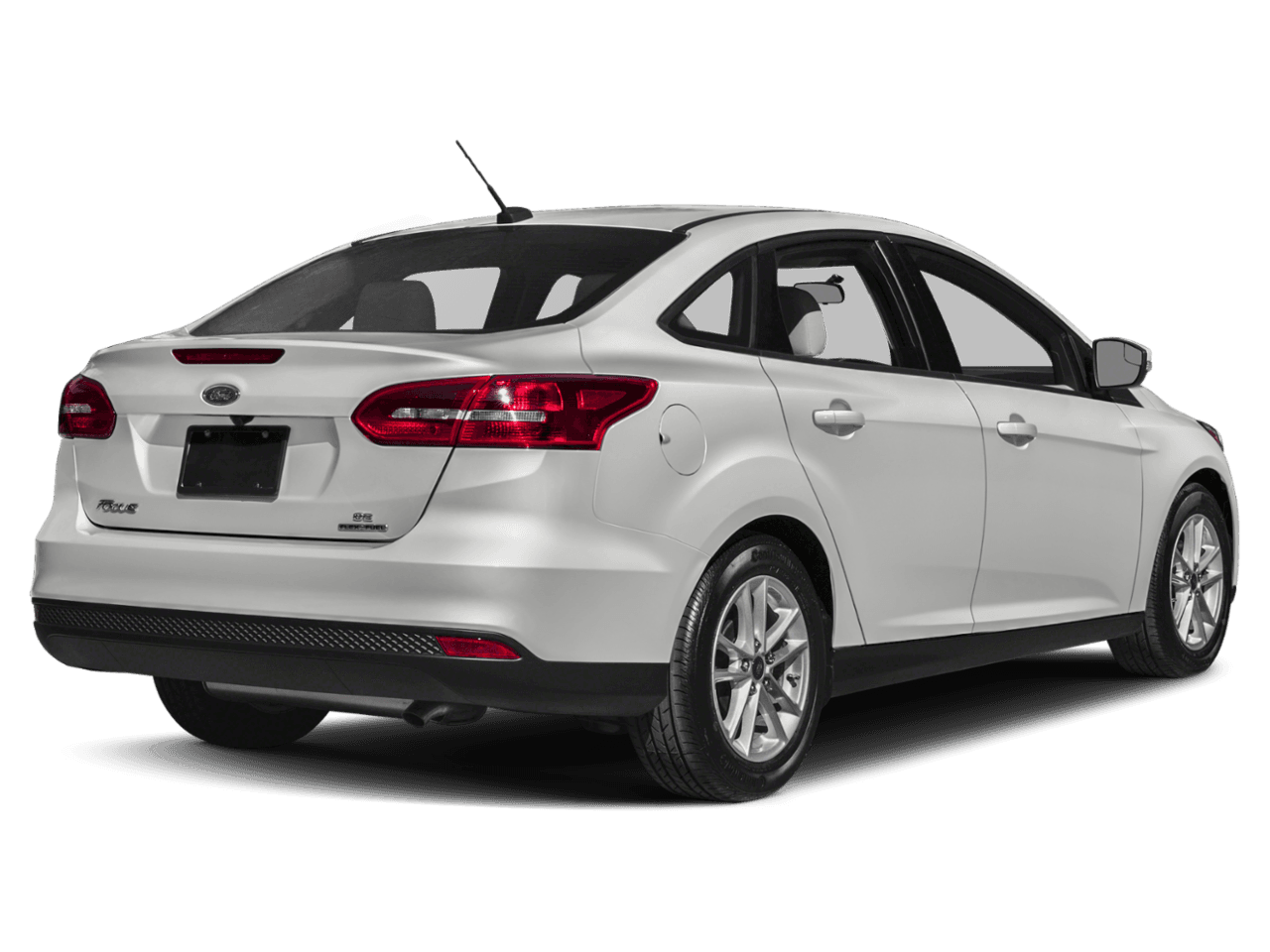 2018 Ford Focus SEL Sedan - Rear 3/4, facing to the right