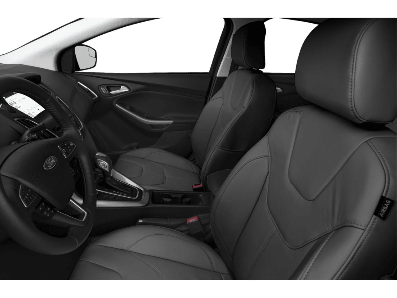 2018 Ford Focus Titanium Sedan - Interior Driver's Side with Door Open, Front Seat Feature