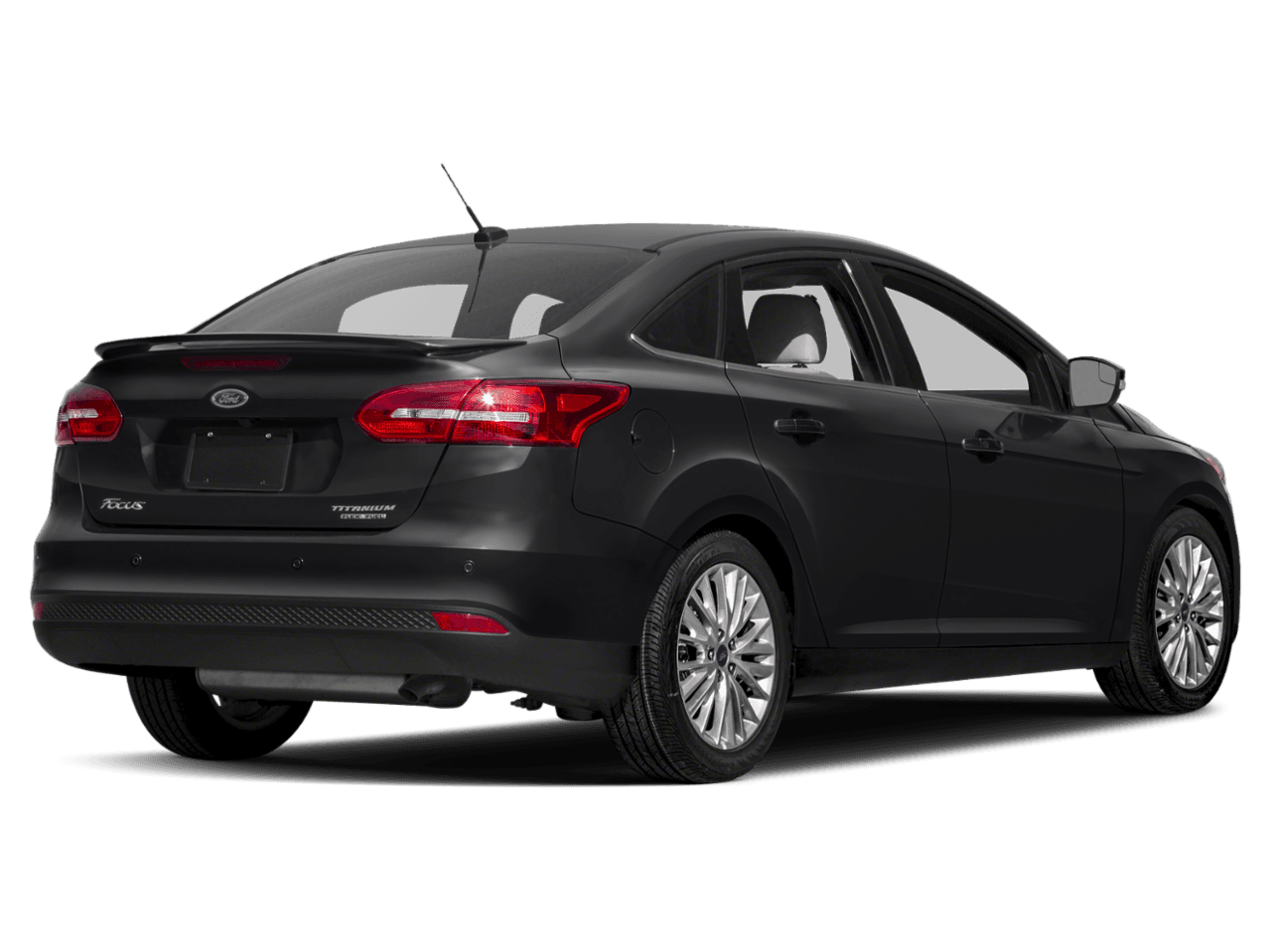 2018 Ford Focus Titanium Sedan - Rear 3/4, facing to the right