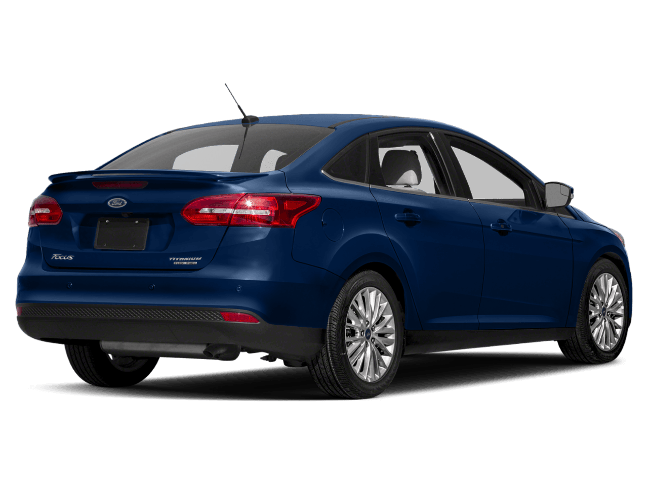 2018 Ford Focus Titanium Sedan - Rear 3/4, facing to the right