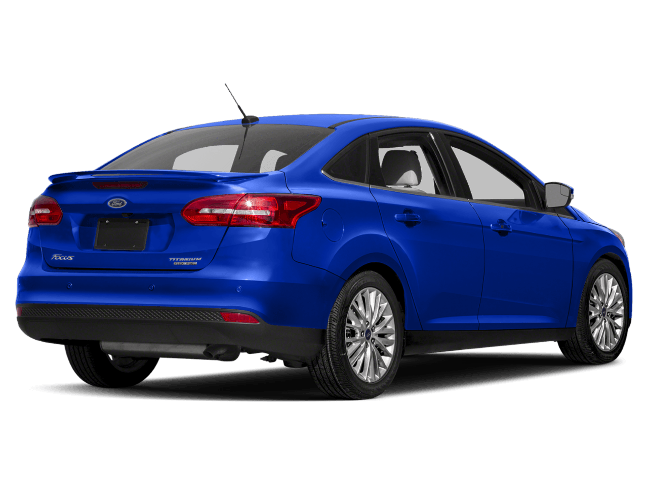 2018 Ford Focus Titanium Sedan - Rear 3/4, facing to the right