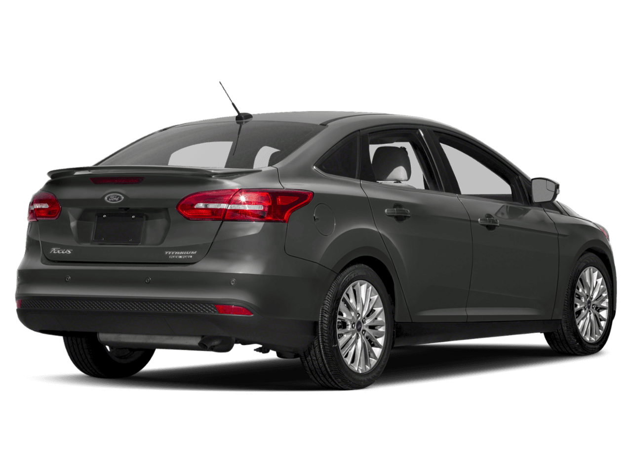 2018 Ford Focus Titanium Sedan - Rear 3/4, facing to the right