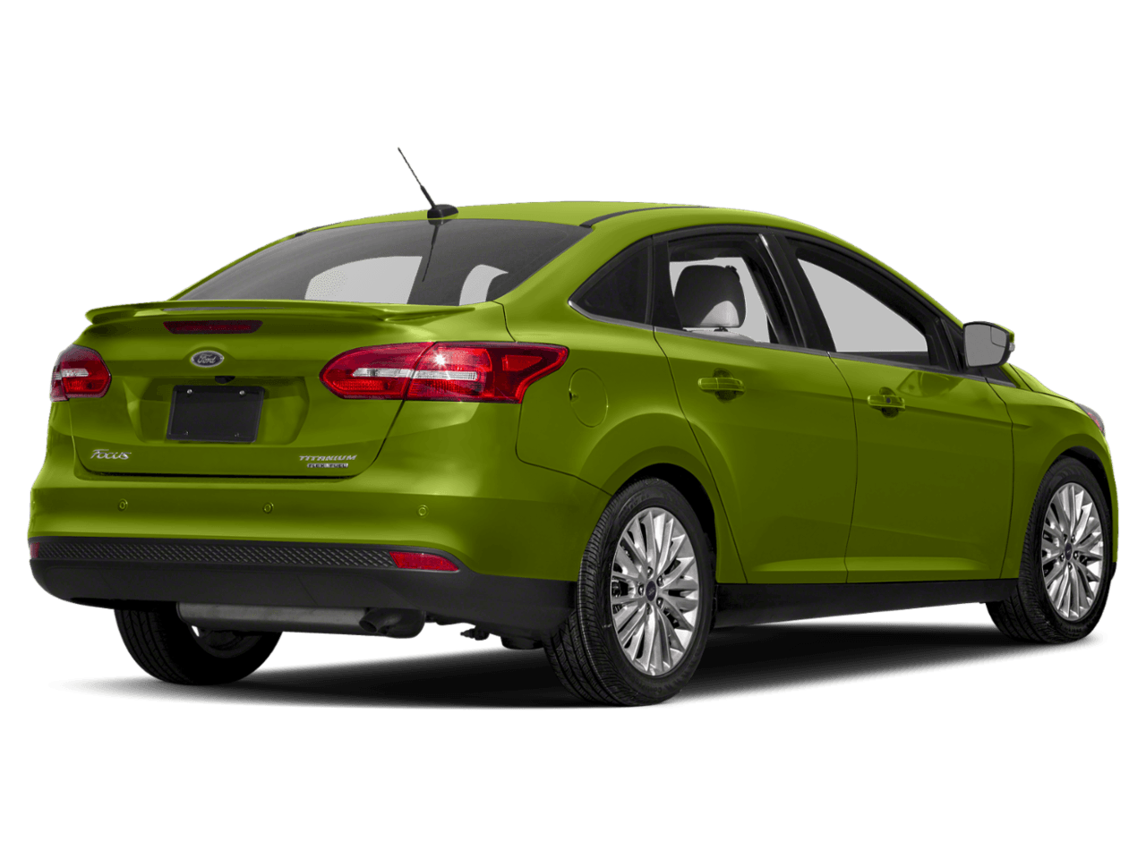 2018 Ford Focus Titanium Sedan - Rear 3/4, facing to the right