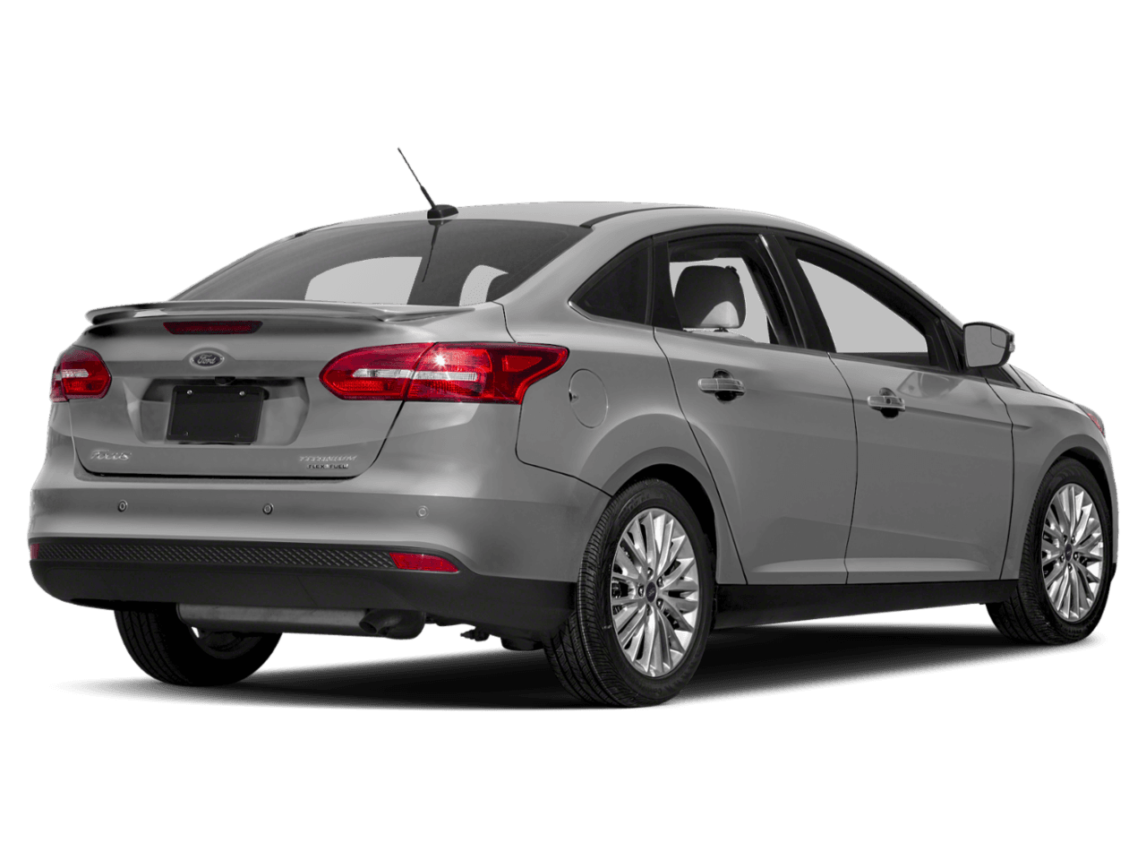 2018 Ford Focus Titanium Sedan - Rear 3/4, facing to the right