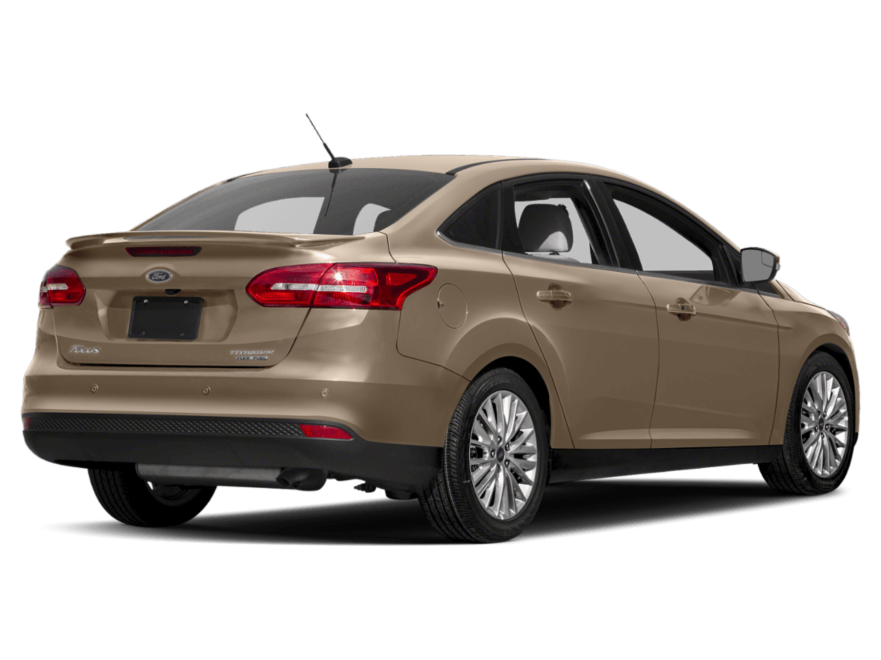 2018 Ford Focus Titanium Sedan - Rear 3/4, facing to the right