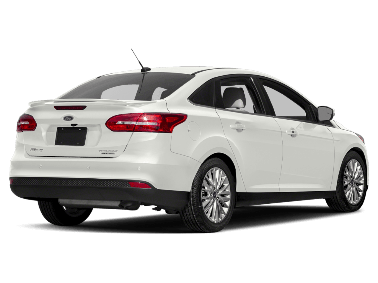 2018 Ford Focus Titanium Sedan - Rear 3/4, facing to the right