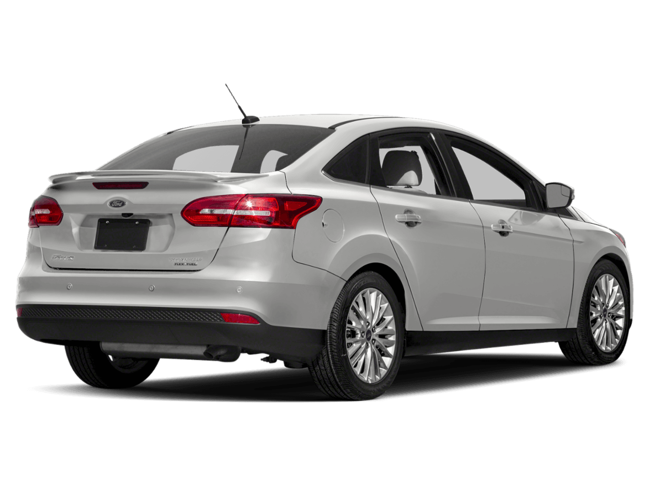 2018 Ford Focus Titanium Sedan - Rear 3/4, facing to the right