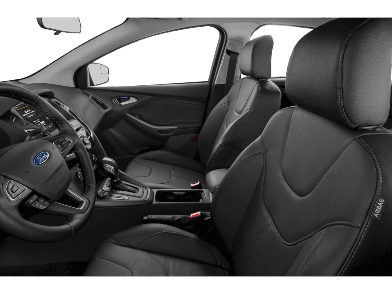 2018 Ford Focus SE Hatch - Interior Driver's Side with Door Open, Front Seat Feature