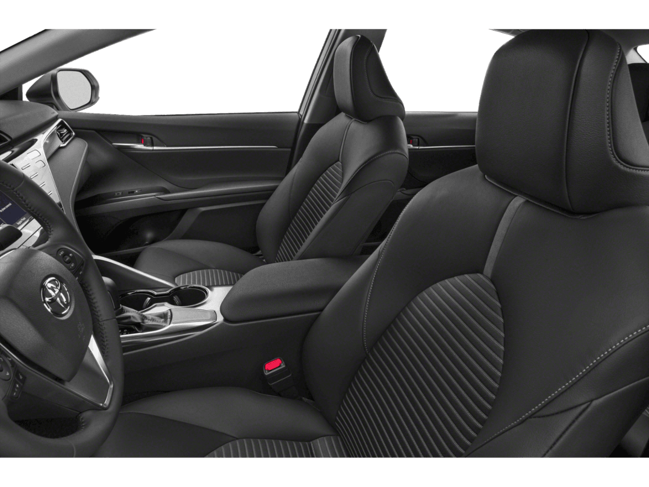 2018 Toyota Camry SE - Interior Driver's Side with Door Open, Front Seat Feature