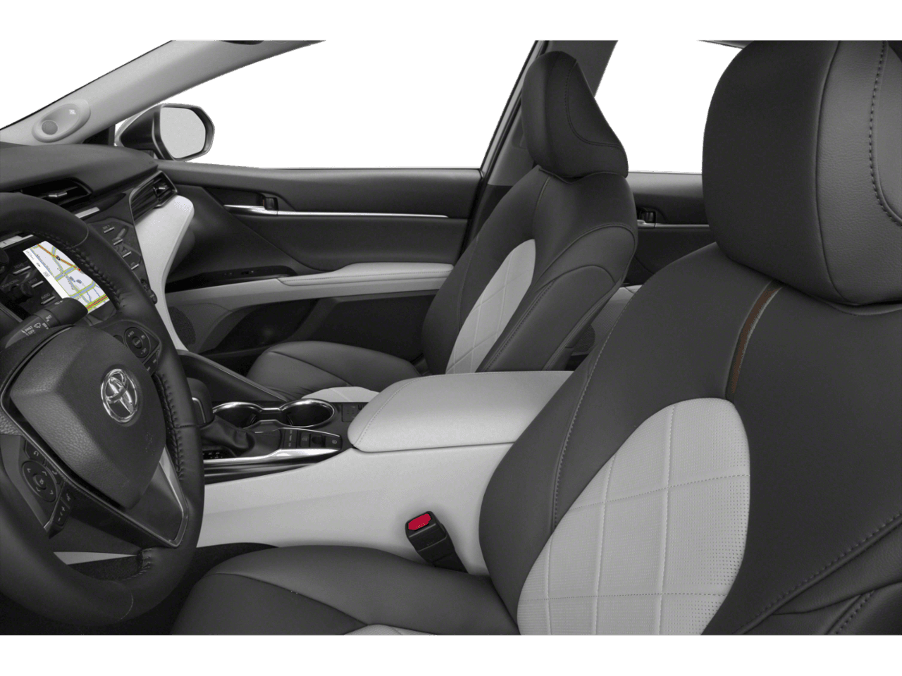 2018 Toyota Camry XLE V6 - Interior Driver's Side with Door Open, Front Seat Feature