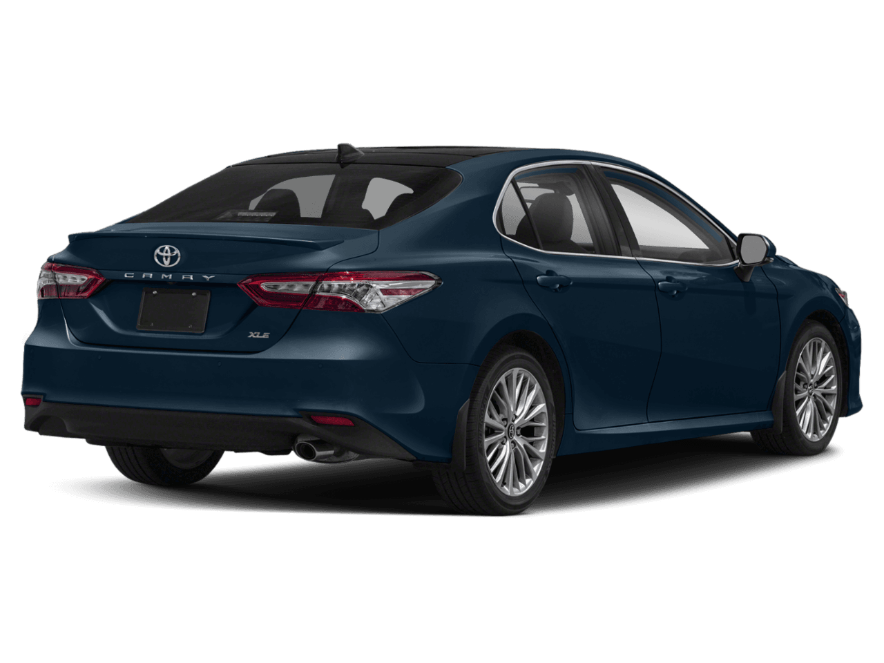 2018 Toyota Camry XLE V6 - Rear 3/4, facing to the right