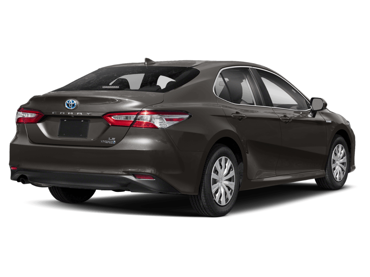 2018 Toyota Camry Hybrid LE - Rear 3/4, facing to the right