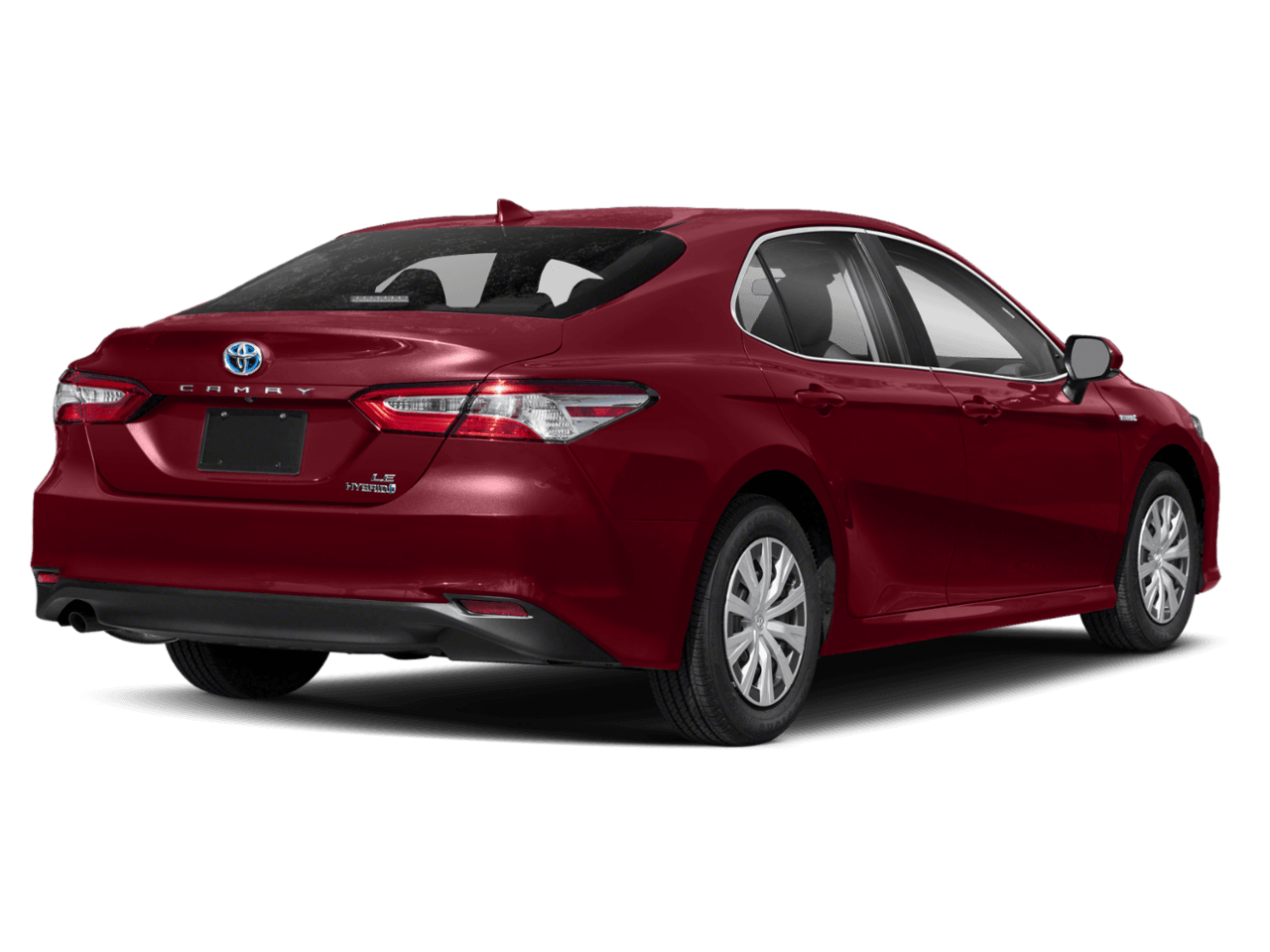 2018 Toyota Camry Hybrid LE - Rear 3/4, facing to the right