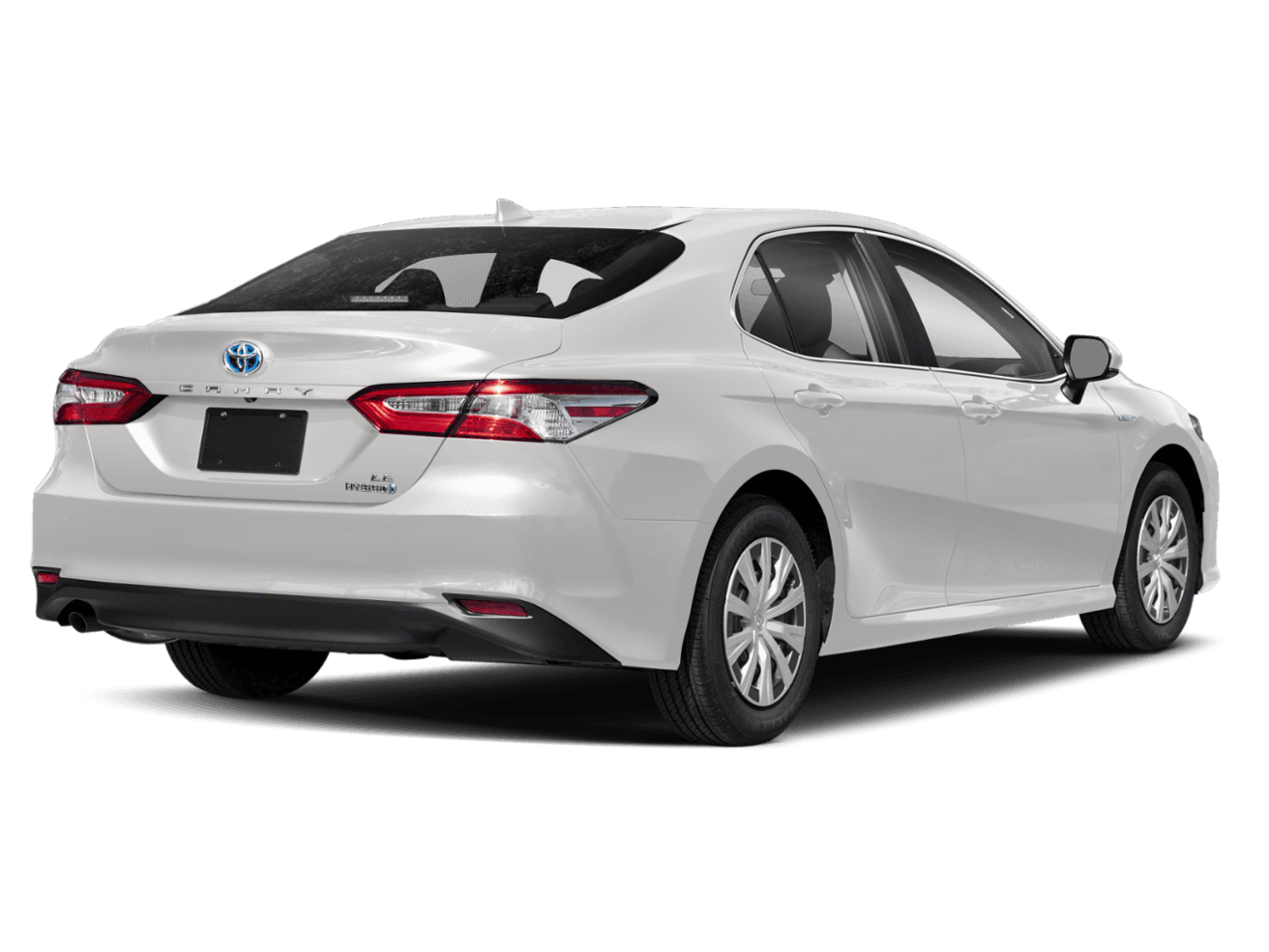 2018 Toyota Camry Hybrid LE - Rear 3/4, facing to the right