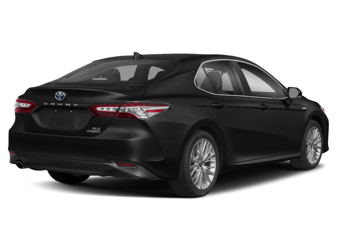 2018 Toyota Camry Hybrid XLE - Rear 3/4, facing to the right